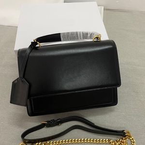 Moda clássica Novo ouro Messenger Messenger Saco de couro liso Corrente de desenhista um ombro mensageiro sacos de mão bagg presente versátil dando recomendação