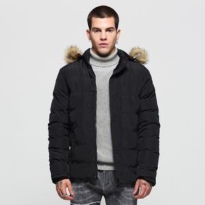 2020 Parkas Com Capuz homens jaqueta de inverno novo colarinho de pele espessa jaqueta à prova de vento Masculino Outerwear Abrigos Hombres Black Exércy Verde