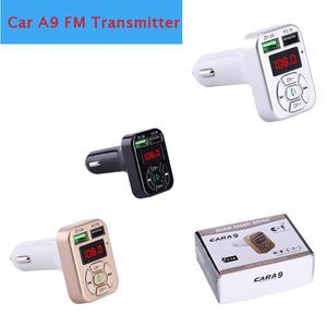 3.1A Dual USB Fast Charger A9 Car Charger Bluetooth 5.0 FM Sändare Trådlös handfri ljudmottagare Auto MP3 -spelare