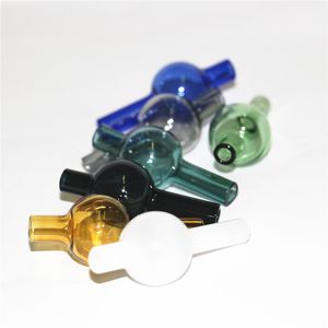 Fumo colorato Carb Cap per Banger da 2 mm con ciotola da 25 mm Grande flusso d'aria Cupola in vetro Dab Rigs Colori assortiti