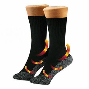 1ペア35度の冬の熱加熱された靴下アルミナイズされた繊維が厚くスーパーソフトユニークな究極の快適な靴下を暖かくする