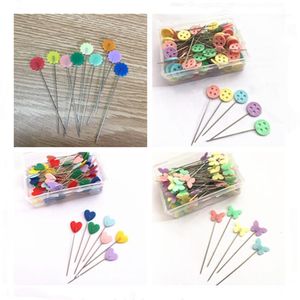 Ferramentas de noções de costura Button Butterfly Plum Blossom Bordado de retalhos de retalhos Acessórios Caixa de agulha DIY Aço inoxidável1