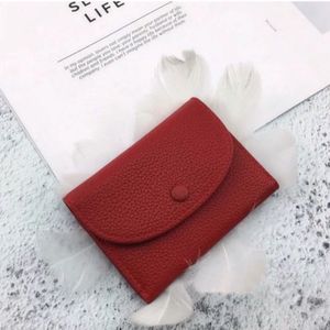 Nuovo portafoglio in pelle di alta qualità Portafoglio da donna Porta carte rosa Porta biglietti da visita classico Borsa da donna Borsa piccola busta 12 * 8 * 3 cm