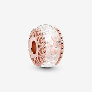 100 % 925 Sterling Silver iriserande Murano Glas Berlocker Passar Original European Charm Armband Mode Kvinnor Bröllop Förlovning Smycken Tillbehör