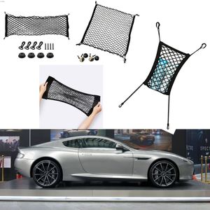 Para Aston Martin DB9 Auto Veículo Auto Black Trunk Bagagem Bagagem Bagagem Armazenamento Vertical Nylon Seat Net