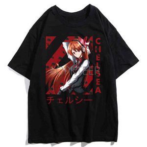 Anime Akame Ga Kill T-shirts Akame Esdeath Chelsea Mine Sheele Leone Cartoon Character Harajuku Kawaii Women Men Tops Tee Shirt Y220208