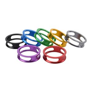 Hollow Alloy Bike Stem Washer 10mm Höjd Aluminium Cykel Spacer 28.6mm MTB Road Mountain Bike Gaffelpackningar Cap 4pcs / Lot