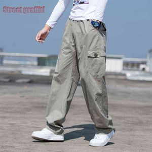 Męskie spodnie Casual Cargo Spodnie 2021 Nowe spodnie dla mężczyzn Spodnie dresowe Kombinezony mody dla mężczyzn Streetwear Joggers Mężczyźni Baggy Spodnie G220224