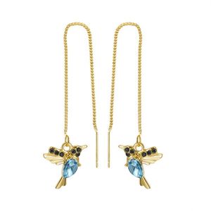 Pássaro Earline Hummingbird Geométrico HeartsHaped Brincos Cristal Personalizado Brincos Animais Piercing