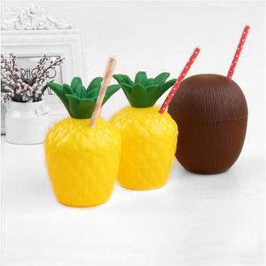 Wholesale hawaii party favors resale online - Party Favor pc Novelty Toys Tropical Fruit Shape Pineapple Coconut Drink Cups Hawaiian Luau Summer Beach Birthday Decorations1