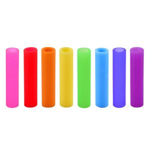 Silicone Straw Tips Multicolored Food Grade SiliconeS StrawS Cover Creative Reusable Straw CoverS Prevent Tooth Impact