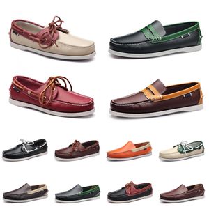 men casual shoes loafers leather outdoor sneakers bottom low cut classic multicolor triple white black gr
