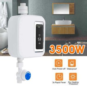 3500W مياه كهربائية سخان الخزان الصنبور صنبور الصنبور Mini دش فوري تسخين درجة حرارة ثابتة شاشة LCD شاشة T20239M