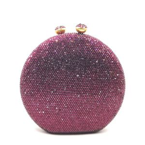 Пурпурные Вечерние Муфты оптовых-Вечерние сумки Xiyuan фиолетовый хрустальный бриллиант женщины муфты камни кошельки и вечеринка сумки драгоценного камня женский маленький телефон