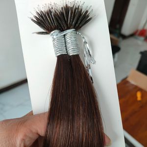 Elbess Marka Nano Ring Hair Extensions Brazylijski dziewicze włosy, 100% Ludzkie włosy splot nieprzetworzony ludzki włosy, 1g St 150s One Lot, DHL za darmo