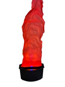 Luz de efecto de llama LED con máquina de fuego de seda de 1,5 metros etapa 36 Uds * 10mm rojo blanco Led llamas Satge equipo