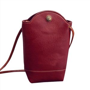 Wholesale vintage computer bags resale online - Women Faux Leather Fashion Bucket Shape Crossbody Single Shoulder Messenger Bag Drop Shipping Good Quality