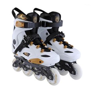 Inline-Rollschuhe Skate Roselle Schwarz Golden Professionelle Slalom-Free-Skating-Schuhe Schiebepatines1