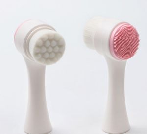 Double Sides Multifunctional Silicone Facial Cleansing Brush Portable Size 3D Face Cleaning Massage Tool Facial Brush2021pop