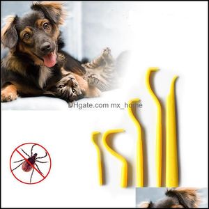 Dog Flea Tick Remedies levererar Pet Home Garden 5st/Set Removal Hook Clip Tool Cat Ticks Picker Comb Portable JK2005KD Drop Delivery 2021