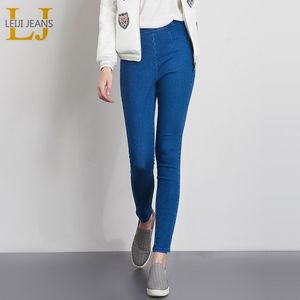 Leijijeans الخريف زائد الحجم 3 اللون المتاحة الجانب سستة جينز مع ارتفاع الخصر حجم كبير نحيل قلم رصاص جينز المرأة الجينز 201105