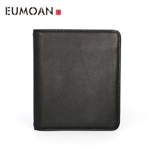 Wholesale thin wallet with money clip for sale - Group buy Wallets EUMOAN Head Cowhide Small Wallet Male Short Female Thin Mini Vertical Money Clip Soft Leather Business Wallet1