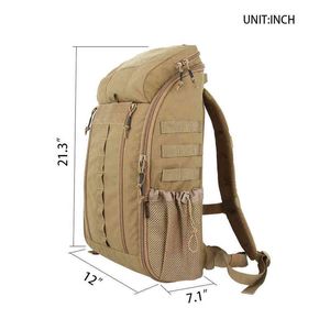 EXCELENTE ELITE SPANKER Outdoor MOLLE Mochila Masculina Camuflada com Zíper Bidirecional Mochila de Nylon para Caça Mochila de Primeiros Socorros Impermeável W220225