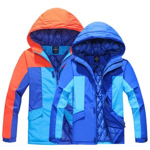 Novos 2020 meninas meninos casaco outerwear windbreaker casaco impermeável para crianças outono inverno crianças quente hoodied hoppy warm lj201125