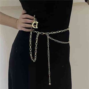 Chain belt women thin suit ins fashionable retro decorative dress shirt waist fashion chain G220301