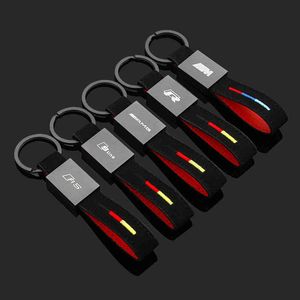 Keychain Keychains Embroidered m three color sports Audi sline Volkswagen r Mercedes Benz AMG suede car key ring
