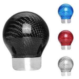 Car Universal Gear Shift Knob Round Thread Shifter 5/6 Speed Manual Transmission Carbon Fiber Color Auto Shift Knob Adapters1