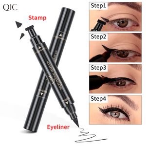 Winged Eyeliner Stamp 2 Stifte Perfect Cat Eye Vamp Liquid Black Quick Flick Wingliner Wasserfeste Schablone Wing Langanhaltendes wischfestes Make-up