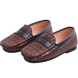 Barn skor för pojkar loafers sneakers baby mjuka barn skor pu läder casual toddler lägenheter glida-på moccasin vita skor