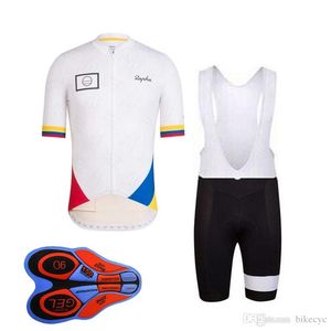 Rapha Team Cycling Kortärmad Jersey (Bib) Shorts Ärmlös Vest Sets Cykel Kläder i sommarkläder Bekväm 9D Gel Paddlad Y2103080