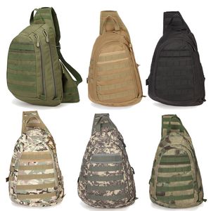 Esportes ao ar livre caminhada sling bolsa de ombro de pacote de camuflagem tática Molle Chest Bag no11-119