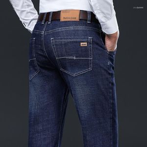 Men's Jeans 2022 Thick Cotton Fabric Relaxed Fit Brand Men Casual Classic Straight Loose Male Denim Pants Trousers Size1