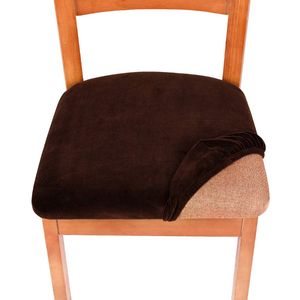 Avtagbar tvättbar stol täcker hushållscentret matsalstolar kudde elastisk vinter spandex dammskyddad säte täcke valuta hem ny zf m2