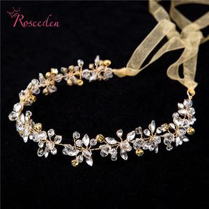 Handmade Bridal Crystal Rhinestone Fairband Женщины Позолоченные Цветные Приколы Свадебные Волосы Аксессуары Re191 J0121