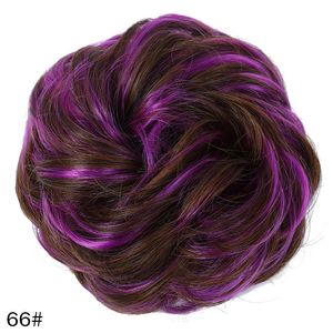 New Arrival Fashion Multiple Colors Faux Hairs Style Rubber Band Pom-pom Hair Ball Colorful Extension Artificial Chignons