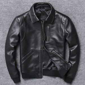 Free shipping. casual man genuine leather coat,mens sheepskin jacket.busines leather jackets.fashion style plus size sales LJ201029