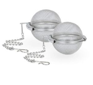 stainless steel tea pot infuser sphere locking ball strainer mesh filter infusor