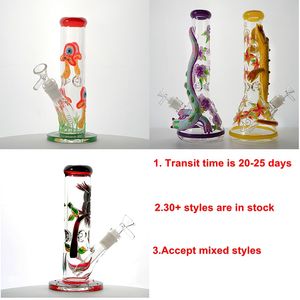 30+styles In Stock Wholesale Infinity Waterfall Glass Bongs Showerhead Perc Water Pipes 14mm Joint Oil Rigs Glass Bong Heady Glass