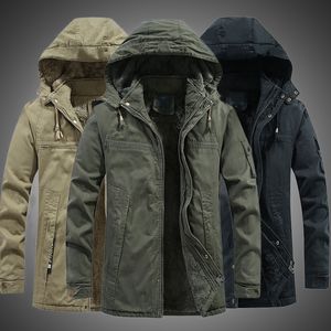 Nuovi uomini invernali lunghi cappotti di cotone moda uomo casual giacca di cotone uomo cappotto con cappuccio antivento caldo parka spesso uomo 201214