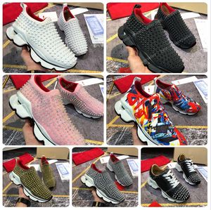 2021 Men Dames Casual Spikes Regel Rivets Rhinestone Shoes Dress Party Walking Lederen schoenen Sneakers Chaussures de Sport Slip On Loafers