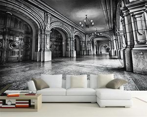 3d europeisk stil tapet retro svart och vitt europeisk arkitektur premium atmosfärisk inredning 3d tapeter