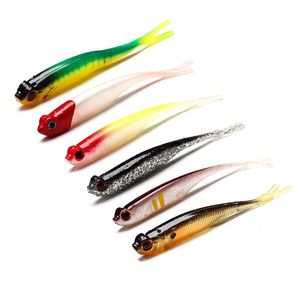 8pcs/bag Craw 5g 100mm bass perch soft bait fishing lure for texas rig colorful worm sea