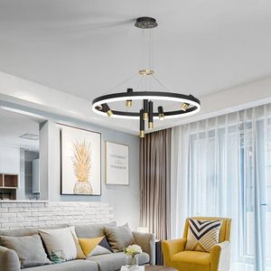Lampy wisiorek 2022 Nordic Led Lampa do domu Dining Kitchen Living Room Light Tube Spotlight Czarne Dekoracje Kryte Dekoracje Oprawy