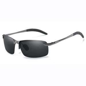 Moda Spolaryzowane Okulary Mężczyźni Kobiety Designer Driving Eyewear Gunmetal Rama Dzień Noc Obiektyw Obiektyw Okulary Z Cuds