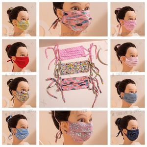 Máscara facial com corda de orelha longa impedir dor de ouvido reutilizável lavável algodão masks partido adulto maske designers de moda capa boca