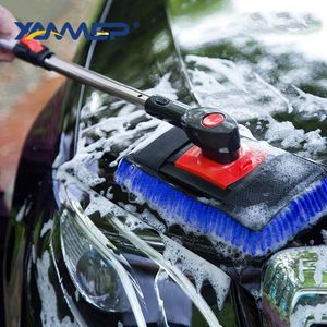 Car Sponge Wash Brush Cleaning Mop Chenille Broom Telescoping Long Handle Rotatable Tools Accessories Xammep1